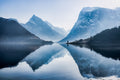 Fjordkrysset - vinter - Fotokunst på aluminiumsplate